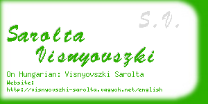 sarolta visnyovszki business card